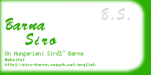 barna siro business card
